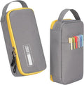 ECHSRT Big Pencil Case, Aesthetic Portable Zipper Pencil Bag with Hidden Pocket, Special Pouch for Men Women Adults, Stationery Organizer Pen Cases for Office Travel, Grey