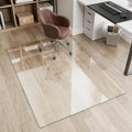 FlyEcho Glass Chair Mat 36" x 46" Heavy Duty Tempered Glass Mat, Office Glass Floor Mat with Round Corner and Polished Edge for Smooth Glide, Carpet Hardwood Floor Protector