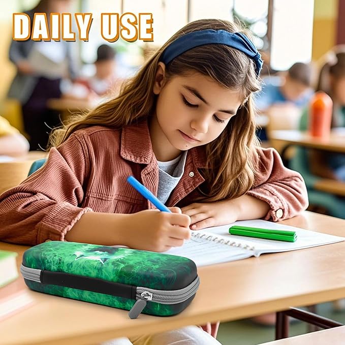 Wolf Pencil Case Zip Pencil Box Multi Pouch Holder Desk Organizer For Boys Girls Men Women School Office