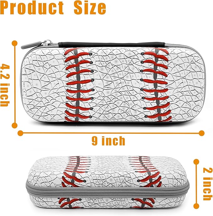 Baseball Pencil Case Zip Pencil Box Multi Pouch Holder Desk Organizer For Boys Girls School Office
