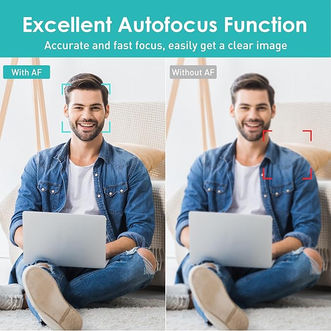 saylas 2K Webcam with Microphone, 78°FOV FHD Streaming Camera with 2K/30fps, 1080P/60fps, Privacy Cover, Plug & Play USB Web Cam, Autofocus, Webcam for PC, Computer Web Camera for Laptop, Mac, Zoom