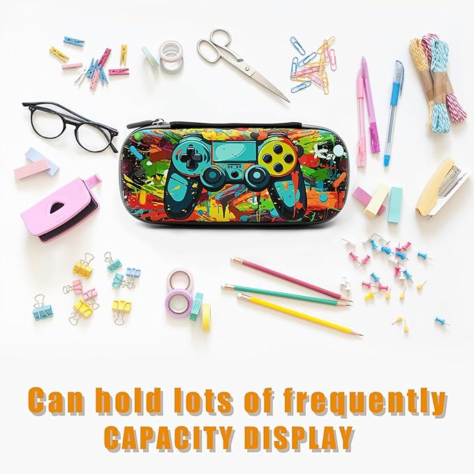 Game Pencil Case Zip Pencil Box Multi Pouch Holder Desk Organizer For Boys Girls School Office