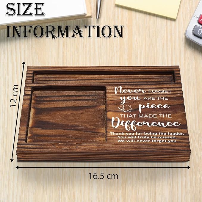 Appreciation Gifts for Leaders, Thank You Gifts for Coworkers, Recognition Going Away Farewell Gifts for Boss Employee, Never Forget You are The Piece Desk Self-Stick Note Pad Holders TZP11