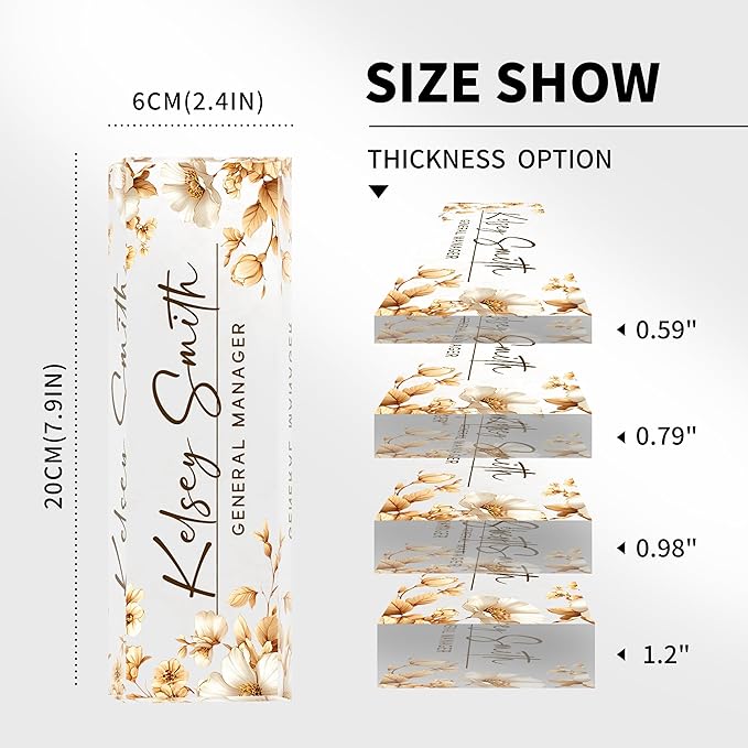 Custom Desk Name Plate Personalized, Acrylic Name Plate for Desk, Office Desk Decor for Women and Men, Employee Appreciation Gifts Office Gifts for Boss, Manager, Teacher, Nurse