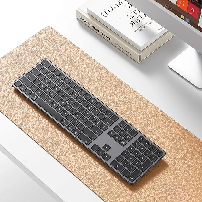 OMOTON Bluetooth Keyboard Compatible with Mac ONLY, with Numeric Keypad, Rechargeable Wireless Keyboard Compatible with MacBook Pro/Air, iMac, Mac mini/Pro