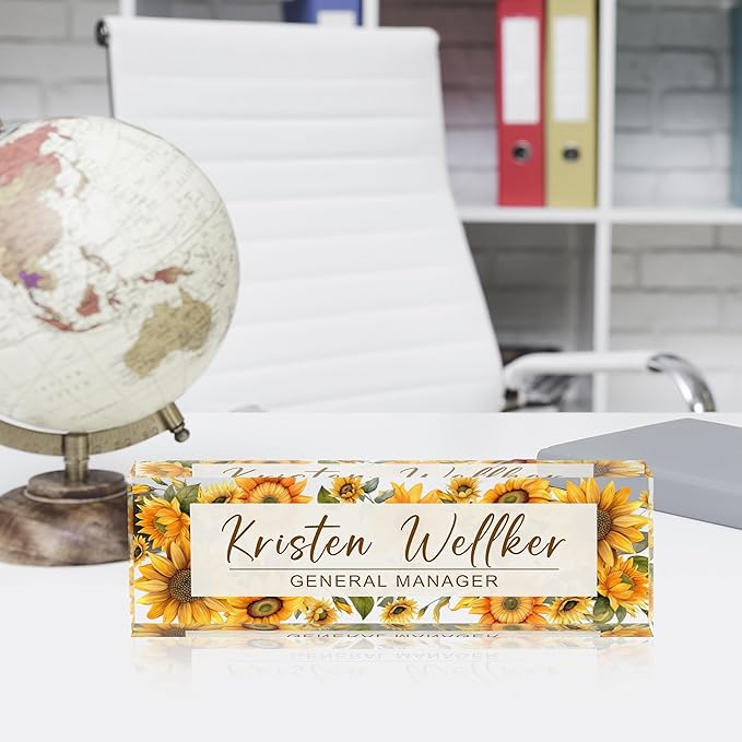 Name Plate for Desk, Custom Office Desk Decor The Office Gifts for Women Men, Employee Appreciation Gifts for Boss, Manager, Teacher, Nurse