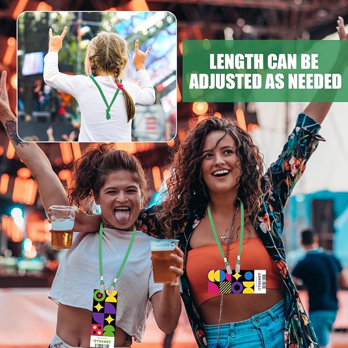 Patelai 100 Pack Double Clip Lanyards Bulk Face Mask Lanyard Twist Free 2 Hook Design Adjustable Badge Neck Strap for ID Name Badge Holder School Conference Office Class Essential (Green)