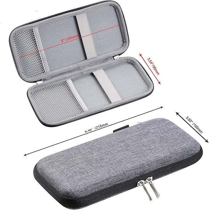 iDream365 Upgraded Hard Pencil Case Box for Adults,Durable Pen Carrying Case with Zipper-Grey