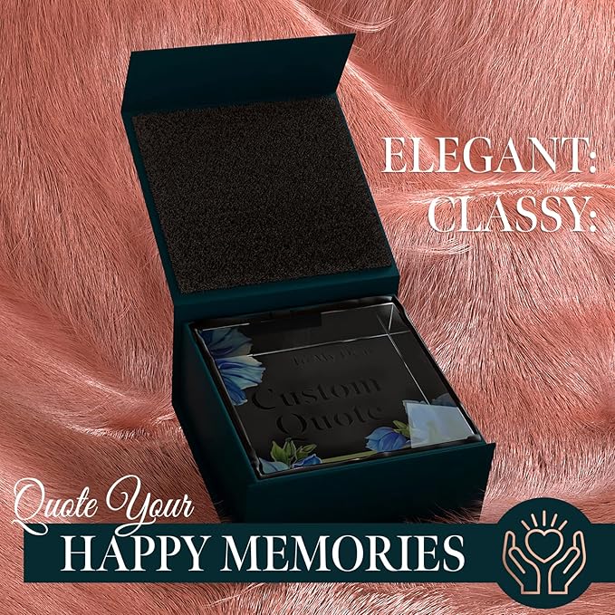 Custom Acrylic Sign Personalized, Custom Desk Name Plate, 18 Styles, (4"x4"), With Gift Box, USA Made by Acryluxe. (Meconopsis)