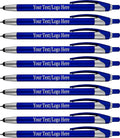Personalized With your Custom Logo or Text Pens-Pack of 450- for Marketing, Parties, and Events, 2 in 1 Capacitive Stylus & Ballpoint Pen Compatible With Touchscreen Devices, Blue Ink, Blue Pens