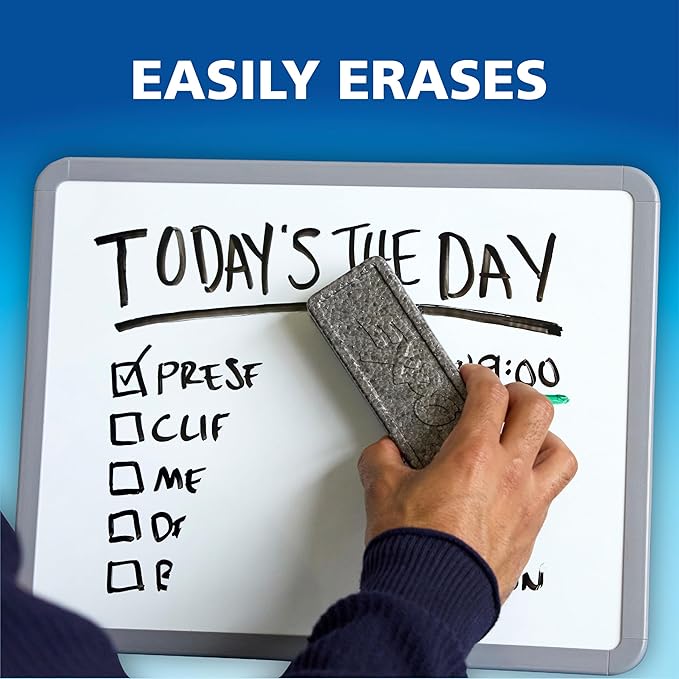 Expo Magnetic Dry Erase Markers with Eraser, Fine Tip, Assorted, 8 Count