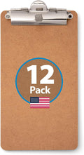 Officemate 5" x 9" Clipboard for Receipts, Low Profile Metal Clip & Pen Holder on Top, Memo Size for Restaurants, Hotels, Food Trucks, Bars, Schools, and Other Venues, 12 Clipboards (83156)