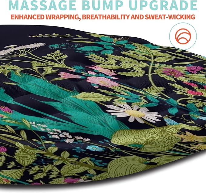 Ergonomic Mouse Pad Wrist Support with Memory Foam Massage Bulge, Carpal Tunnel Pain Relief Mousepad Wrist Rest for Mouse(12x8 inch, Midnight Floral)