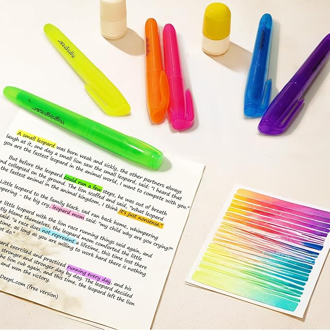 Tcevily 240 Pieces Highlighter Bulk Assorted Colors Highlighter Markers Chisel Tip Highlighters Pens Bundle for School Classroom Office (240)