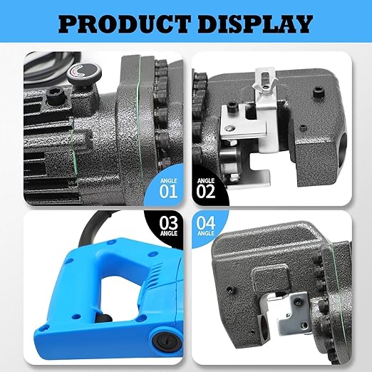 1200 W Electric Hydraulic Hole Punch Hydraulic Hole Punching Tool Metal Punch Compatible with Steel Copper Aluminum Iron Alloy (Base Version)