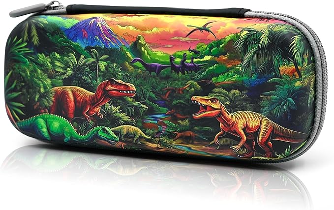 Dinosaur Pencil Case Zip Pencil Box Multi Pouch Holder Desk Organizer For Boys Girls School Office