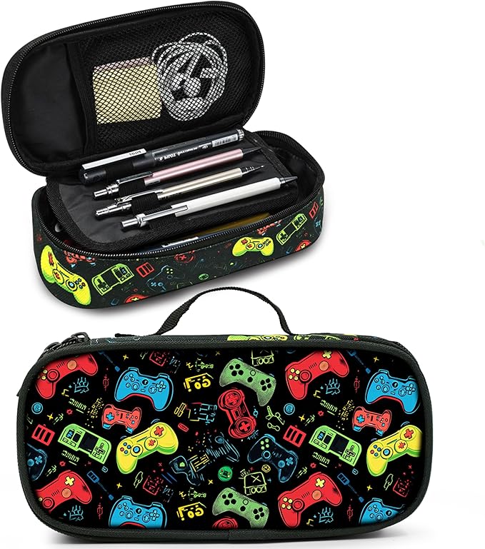 Game Pencil Case Pencil Pouch Large Capacity Pen Bag School Office Organizer Stationery Storage Box For Girls Boys Teen Kids