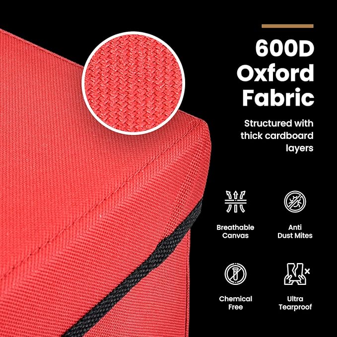 Holiday Cheer Premium Christmas Ornament Storage with 8 Tray – Christmas Storage Container with Dividers Perfect for Holiday Decorations– Fits 128 Holiday Ornaments – Tear-Proof Fabric