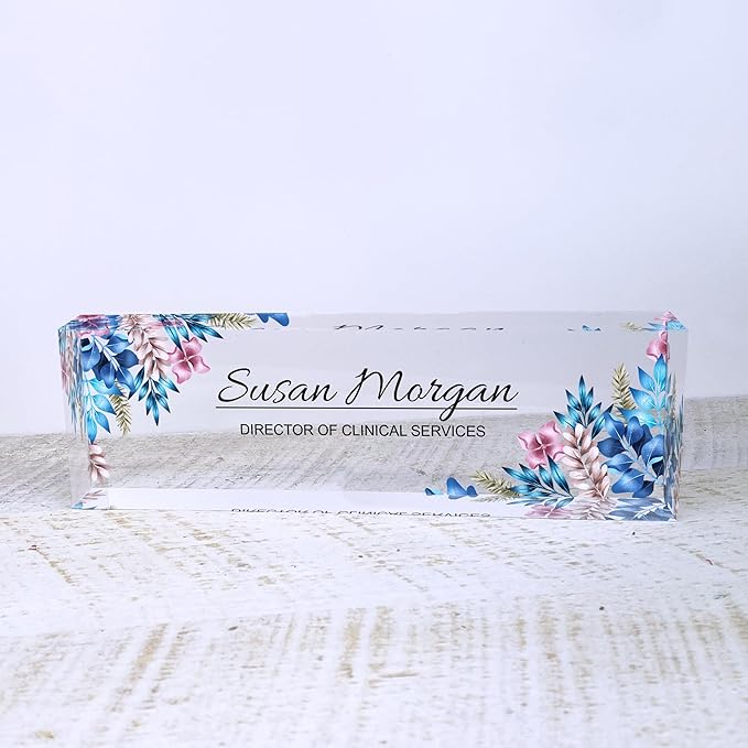 ARTBLOX | Teacher Desk Name Plate, Name Plate for Desk Gift for Teacher, Personalized Teacher Gifts, Teacher Sign, Teacher Gift for Women,Office Décor