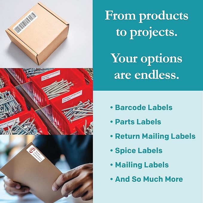 Premium Label Supply White Sticker Address Labels – 4" x 1.5" – Laser/Inkjet Compatible – (12 per Sheet), 2000 Sheets – 24,000 Total Adhesive Labels