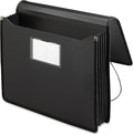 Smead Poly Wallet, Accordion File Organizer for File Folders, Letter Size, Black, 5-1/4 inch Expansion, Office Supplies, Document Organizer (71500)