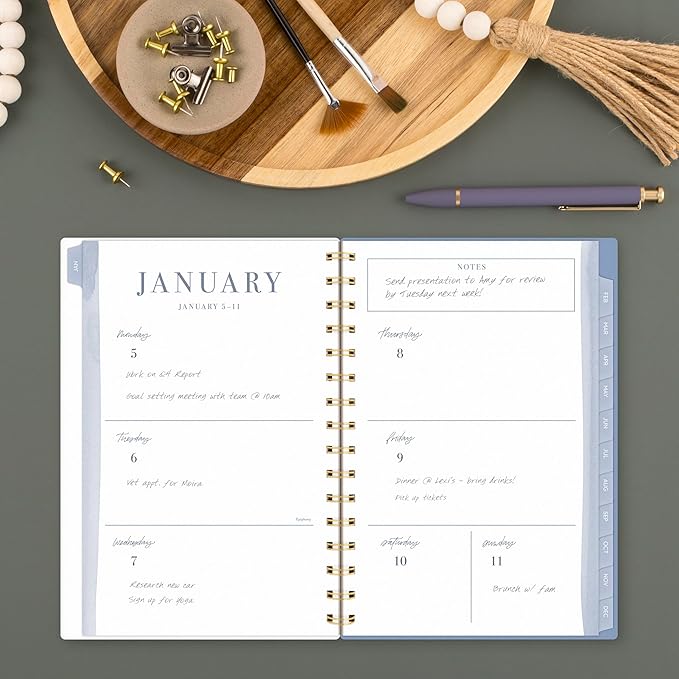 Cambridge 2026 Planner by Leah Bisch, Weekly & Monthly, 5.5" x 8.5", Small, Calista Floral (LB40-200-26)