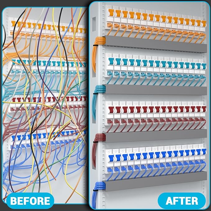 Open Slot Wire Duct Kit, 31.4"(2 x 15.7) Server Rack Cable Management, Cable Management Raceway for Hide Network HDMI VGA Cable, Wiring Raceway Cable Duct, Desk Wire Channel, 2 Pack, Grey