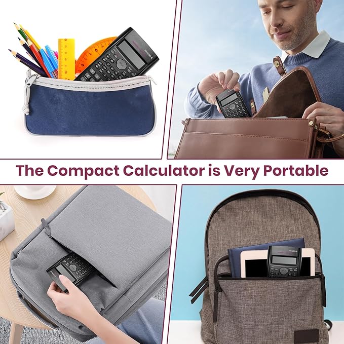 10 Pack Scientific/Engineering Calculator, 2 Line Display, Black, Fraction & Complex Number Calculations, Ideal for Students & Professionals