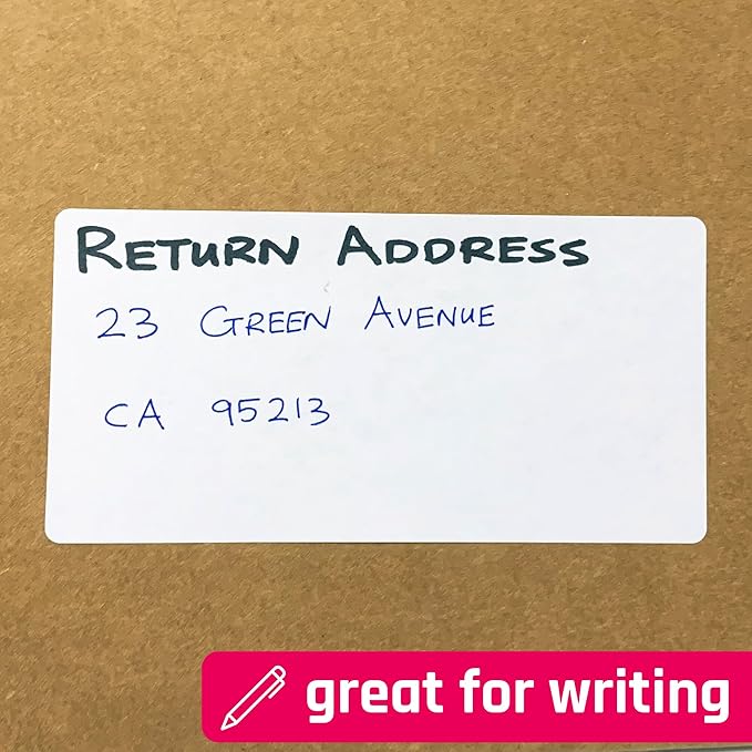 1500 Pack, 1.5" x 0.75" - Blank White Labels Stickers to Write On, Stick On Adhesive Sticky Labels