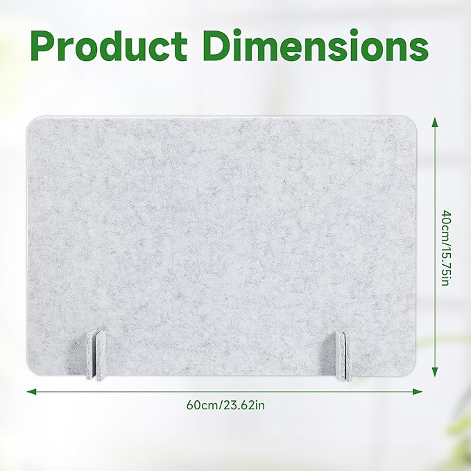 4 Pack Desk Privacy Panel 15.75" x 23.6" Acoustic Divider Panel Portable Desk Partition Desk Divider Noise Visual Isolate Table Divider for Student Study Reception Area Office Library