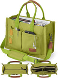 FIORETTO Canvas Tote Bag for Women with Zipper Closure & Individual Compartments for Work College for Teacher & Nurse