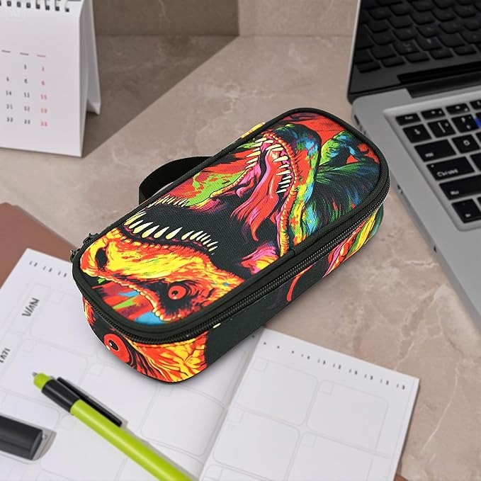 Dinosaur Pencil Case Pencil Pouch Large Capacity Pen Bag School Office Organizer Stationery Storage Box For Girls Boys Teen Kids