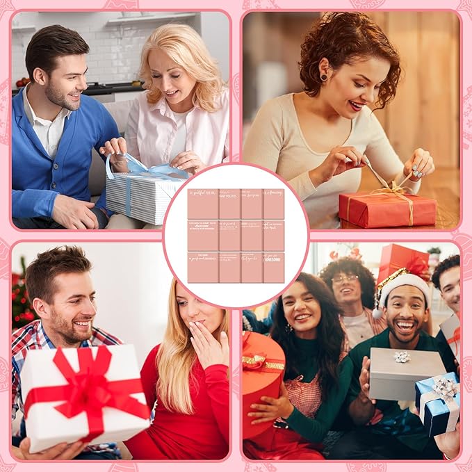 Yinder 24 Pcs Employee Appreciation Sticky Notes New Year Gift Bulk Motivation Sticky Note Pads Inspirational Gift for Teacher Nurse Staff Coworker Office Supply 3 x 3'' (Appreciation,Pink Color)