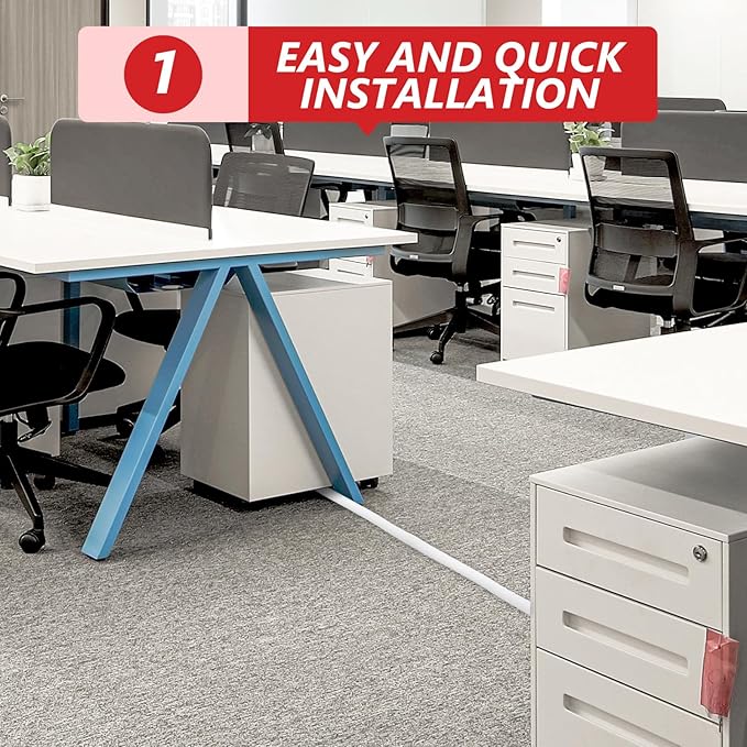 Self-Adhesive Decorative Wall Cable Cover PVC Cord Concealer for Floor and Wall Cable Management Flexible Wire Hider Easy Install and Tidy