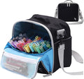 Togood Large Storage Tote Bag for Marker Pens Brush Pen Coloring Pencils Books Art and Crafts Supplies Tools Cosmetics, Up to 130 Pens,black