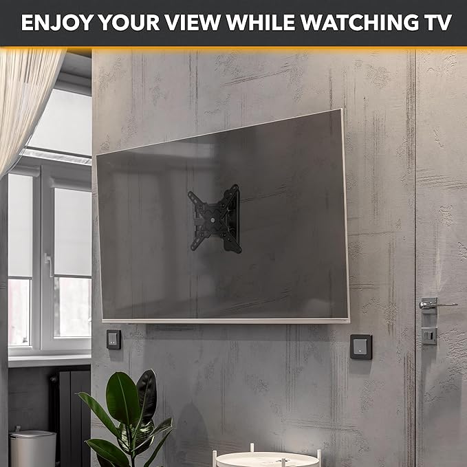 CondoMounts TVA8022 Full Motion TV Wall Mount for 12”-40” Screens | Swivel, Tilt & Extendable TV Mount w/Articulating Arms, Max VESA 200x200, 44 lbs Capacity | Portrait/Landscape, DIY Install, Black