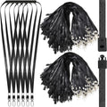 Harloon 150 Pcs Lanyards Breakaway Bulk Neck Flat Lanyard with Detachable Buckle and Clip Swivel Hooks for Badge Holder