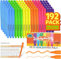 ZERDROFY 192 Count Highlighters Assorted Colors Bulk - No Bleed Dry-Quickly Chisel Tip 6 Colors Highlighter Markers Set for Kids Adults, Classroom Office Must Have, Back to School Supplies for Teacher