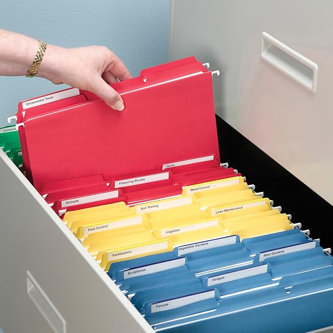 Smead Blue File Folders for Documents, with 1/3-Cut Tabs, Letter Size, Blue, 100 Pack for Easy Organization and Office Use (12043)