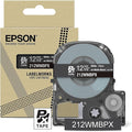 Epson LABELWORKS 212WMBPX Genuine PET (Polyester) Tape Cartridge - White on Black Matte Designer Craft Label Maker Tape - 1/2" (12MM) Wide, 26'