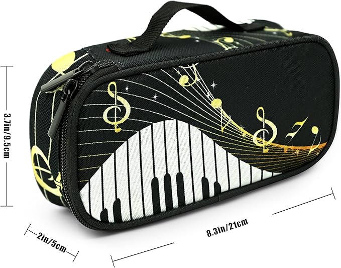 Music Pencil Case Pencil Pouch Large Capacity Pen Bag School Office Organizer Stationery Storage Box For Girls Boys Teen Kids