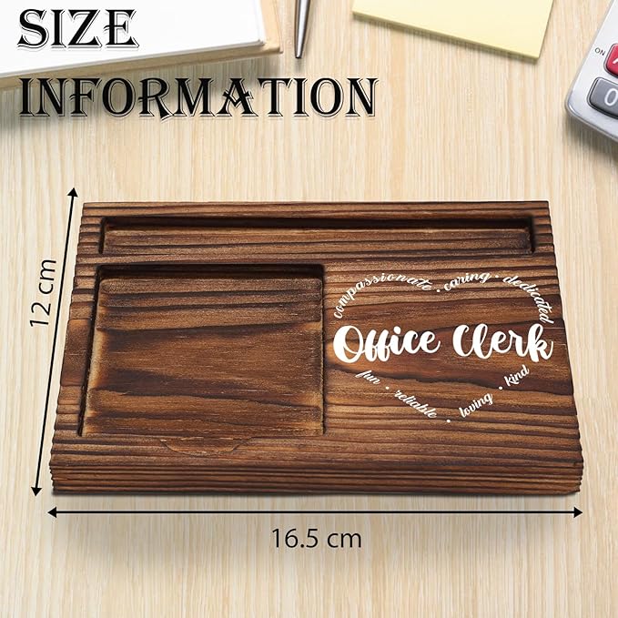 Office Clerk Gift Sticky Note Holder, Office Clerk Appreciation Gift, Thank You Gifts for Admin Secretary Receptionist Office Staff, Assistant Gifts Self-Stick Note Pad Holders Desk Organizer TZP32
