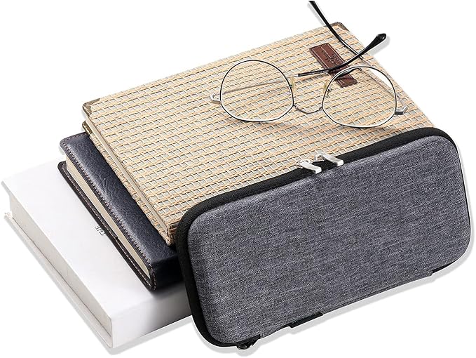 iDream365 Upgraded Hard Pencil Case Box for Adults,Durable Pen Carrying Case with Zipper-Grey