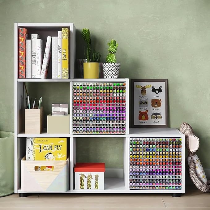 Marker Organizer, 240 Slots Marker Storage Organizer, Marker Holder with Divider Art Marker Rack for Pens Colored Pencils Art Brushes Adjustable Pencil Holder for Desk Organizer