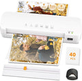 VUSIGN Laminator Machine, 9 Inch Laminators with 40 Laminating Sheets, 2 Roller System Thermal Laminator with Paper Trimmer & Corner Rounder, Laminator Kit for Home Office School and Class, White