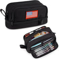 ATRIPACK Tactical 4 Compartments Pencil Case for Boys,Big Canvas Pen Pouch Bag, Large Capacity Pen Box, Tool Bag for Middle School College Office Organizer for Kids Men Women Adult Teens