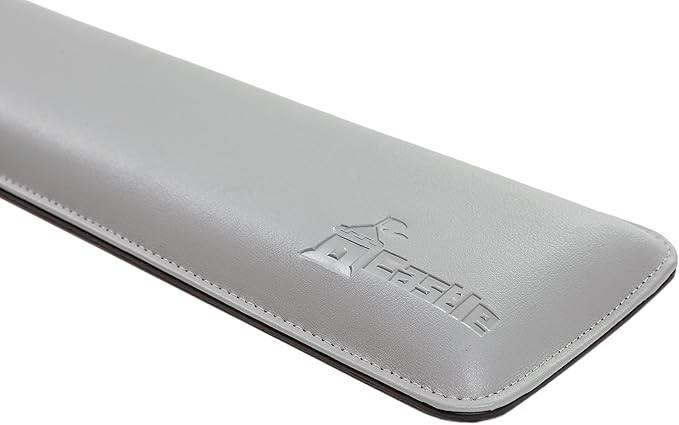 Bailey Tenkeyless by Castle - Wrist Rest for Keyboards with Around 87 Keys - Leather Ergonomic Computer Extra Firm Wrist Support for Typists, Gaming, and Heavy Office Use (Stone, Tenkeyless)