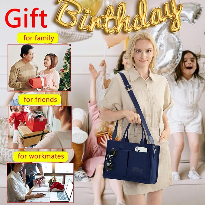 Canvas Tote Bag for Women,Women's Bags Crossbody Bags Work Laptop Tote Bag Large Handbags Purse for Travel Nurse Teacher