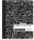 BAZIC Composition Book Wide Ruled 100 Sheet Black Marble Notebook, Writing Journal Comp Lined Notebooks for School, 1-Pack