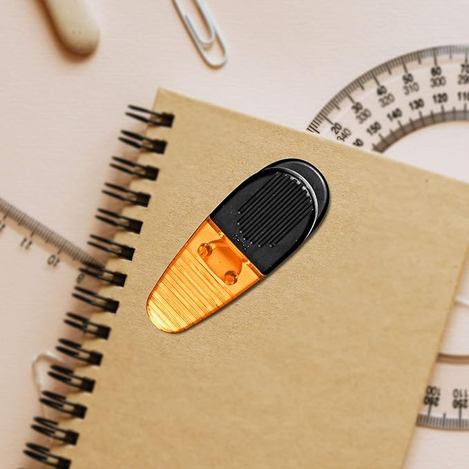 10 Magnetic Memo Holders Set - Large Clip, Plastic - TOrange